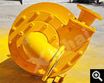 Hydraulic cyclone lined with wear-resistant rubber