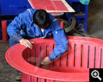 Bonding the rubber liners for equipment